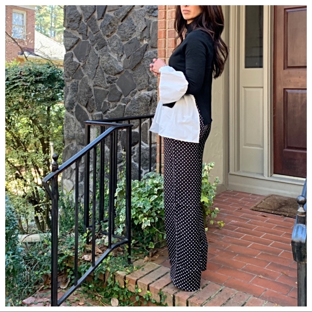 ✨LAST ONE ✨Wide leg polka dot palazzo pants - Picture 3 of 8